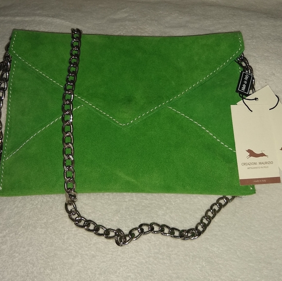Creazioni Maurizio green leather purse. - Picture 1 of 7